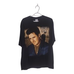 Vintage 90's Vince Gill Concert Tour T Shirt Cal Cru XL Country Music Western